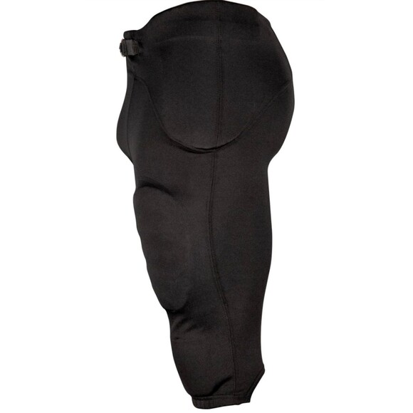 Men Integrated Football Pants Black Saftey Padded Sport Pant w/Built-In Pads XXS - Picture 3 of 4